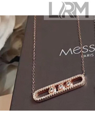 Messika Three Move Crystal Necklace Gold 2019