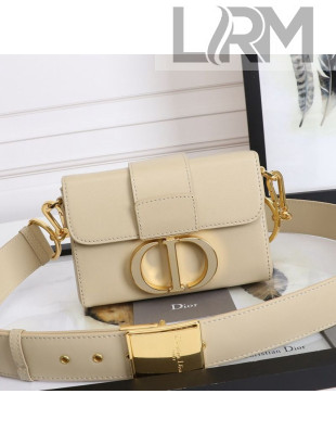Dior 30 Montaigne Mini Box Shoulder Bag in Apricot Box Calfskin 2021