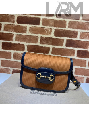 Gucci Horsebit 1955 Corduroy Small Bag 602204 Brown 2021 