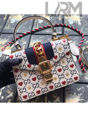 Gucci Sylvie GG Heart Star Mini Shoulder Bag 470270 2019