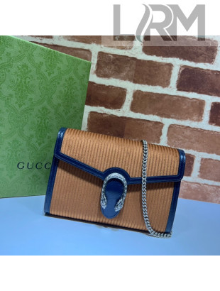 Gucci Dionysus Corduroy Mini Chain Bag 401231 Brown 2021