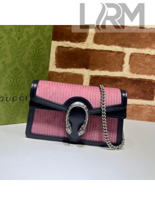 Gucci Dionysus Corduroy Super Mini Bag 476432 Pink 2021 