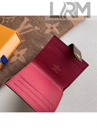 Louis Vuitton Monogram Canvas Victorinem Card Holder M66533 Burgundy 2020