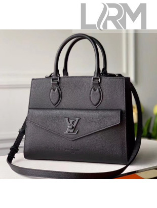 Louis Vuitton Lockme Tote PM Bag in Grainy Calfskin M55845 Black 2020