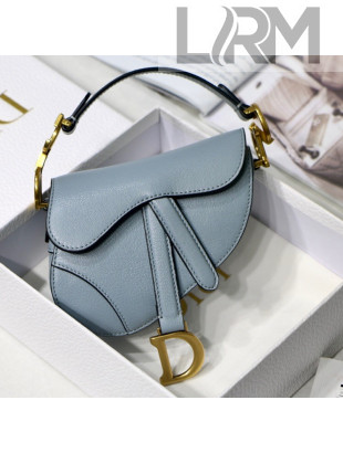 Dior Micro Saddle Bag in Cloud Blue Goatskin 2021 M6008