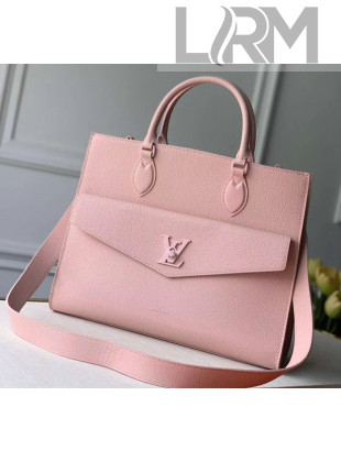 Louis Vuitton Lockme Tote MM Bag in Grainy Calfskin M55846 Pink 2020