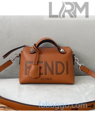 Fendi By The Way Mini Brown Leather Boston Bag 2020