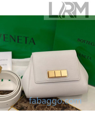 Bottega Veneta Mini Belt Bag in Textured Leather White 2020