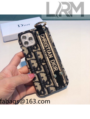 Dior Oblique Canvas iPhone Case with Wrist 2021 110503
