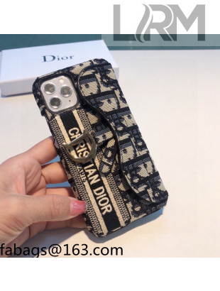 Dior Oblique Canvas iPhone Case with Pouch 2021 110504