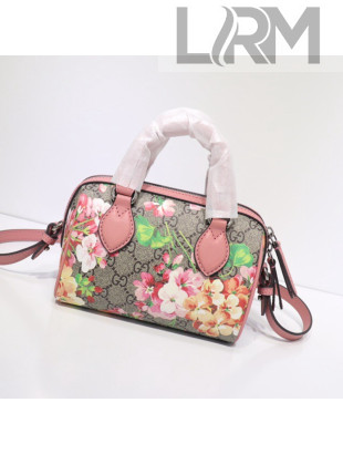 Gucci Flora Print GG Canvas Mini Duffle Bag 432123 Pink 2021