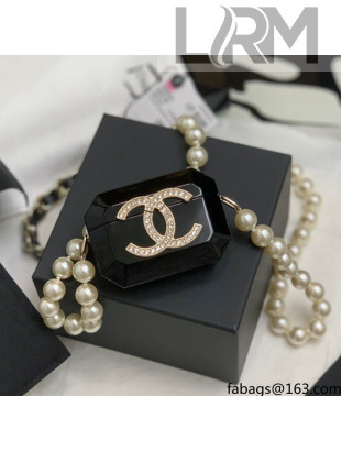 Chanel Evening Clutch Bag with Imitation Pearls Chain Pre-Fall 2021 