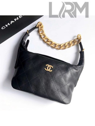 Chanel Calfskin Hobo Bag AS2910 Black 2021