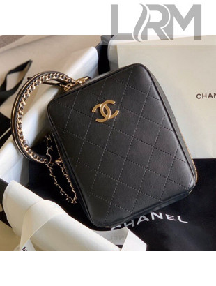 Chanel Calfskin Vertical Camera Bag AS1753 Black 2021
