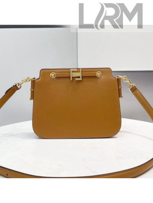 Fendi Touch Gusseted Leather Bag Brown 2021