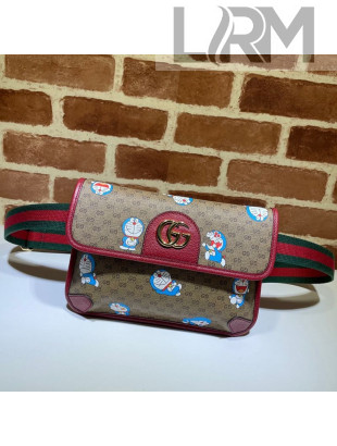 Doraemon x Gucci Small Belt Bag 647817 Beige/Red 2021