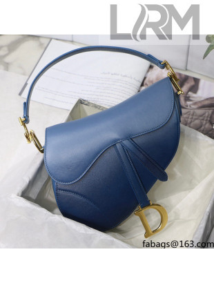 Dior Saddle Bag in Indigo Blue Gradient Calfskin 2021