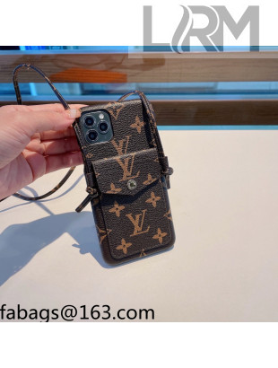 Louis Vuitton Monogram Canvas Strap iPhone Case Brown 2021 1104114