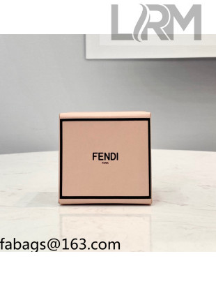 Fendi Leather Box Key Holder and Bag Charm Pink 2021 70310