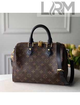 Louis Vuitton Speedy 25 Monogram Canvas Top Handle Bag M48285 Black 2020