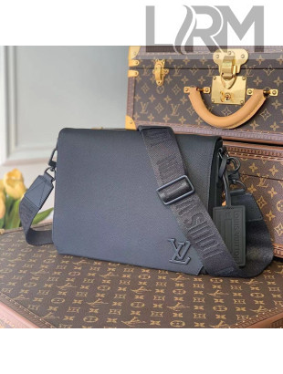 Louis Vuitton Aerogram LV Messenger Bag in Black Grained Calfskin M57080 2021