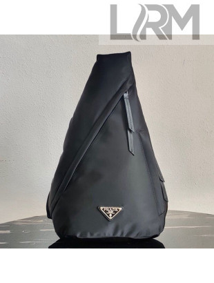 Prada Re-Nylon Messenger and Leather Backpack 2VZ092 Black 2021