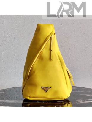 Prada Re-Nylon Messenger and Leather Backpack 2VZ092 Yellow 2021