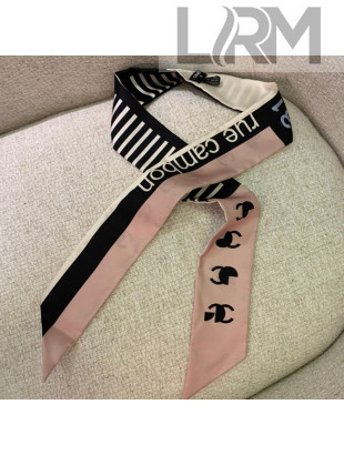Chanel Silk Bandeau 6x120cm Pink/White 2022 01
