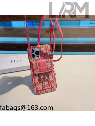 Dior Oblique Canvas CD iPhone Case Pink 2021 110509