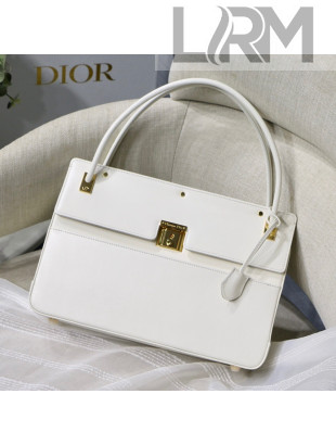 Dior Parisienne Tote Bag in White Smooth Calfskin M8015 2021 