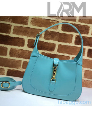 Gucci Jackie 1961 Leather Small Hobo Bag 636709 Blue 2020