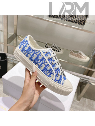 Dior Walk'n'Dior Sneakers in Blue Oblique Embroidered Cotton 2021 111592