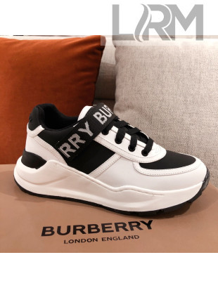 Burberry Check Canvas and Leather Sneakers White/Black 2020 (For Women and Men)