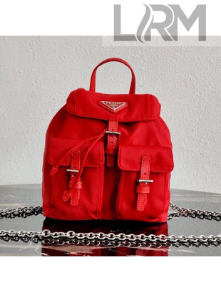 Prada Nylon Mini Backpack 1BH029 Red 2021