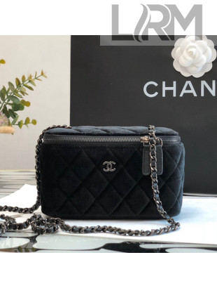 Chanel Velvet Vanity with Chain AP1999 Black 2022 20
