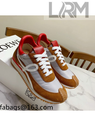 Loewe Suede & Fabric Sneakers Grey/Brown 2021 111738