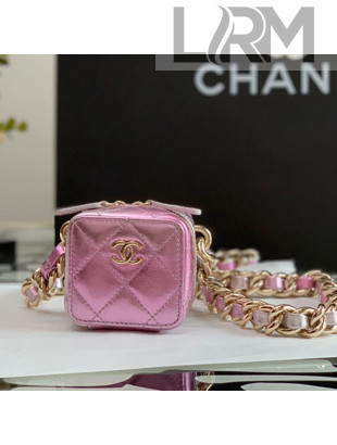 Chanel Gradient Metallic Lambskin Clutch with Chain AP2529 Gold/Pink 2022