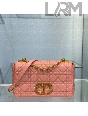 Dior Medium Caro Chain Bag in Candy Pink Soft Cannage Calfskin 2021