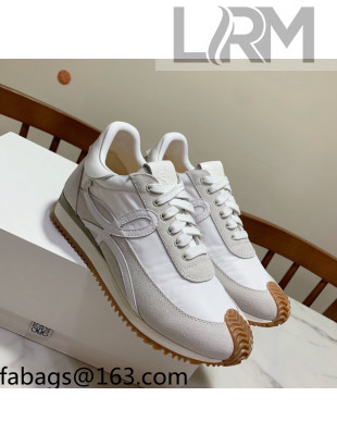 Loewe Suede & Fabric Sneakers White/Grey 2021 111742