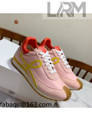 Loewe Suede & Fabric Sneakers Pink 2021 111743