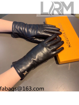 Louis Vuitton Lambskin and Cashmere Gloves Black 2021 12