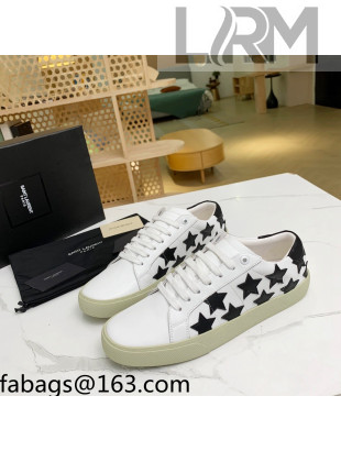 Saint Laurent Calfskin Star Sneakers White/Black 2021 111878
