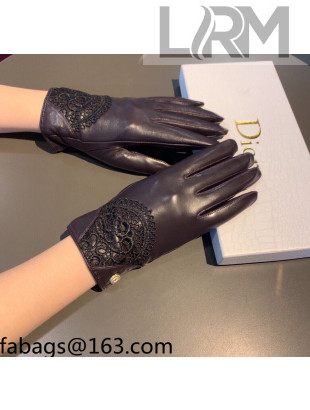 Dior Lambskin and Cashmere Gloves Black 2021 21