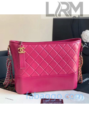 Chanel Quilted Aged Calfskin Gabrielle Medium Hobo Bag AS1521 Pink 2020