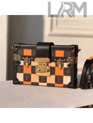 Louis Vuitton Petite Malle Damier and Monogram Canvas Box Shoulder Bag M55519 2019