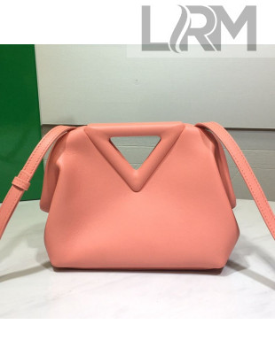 Bottega Veneta Calfskin Small Point Top Handle Bag Peachy Pink 2021