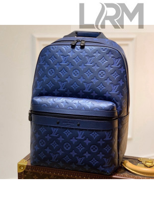Louis Vuitton Sprinter Backpack in Monogram Shadow Leather M45728 Navy Blue 2021