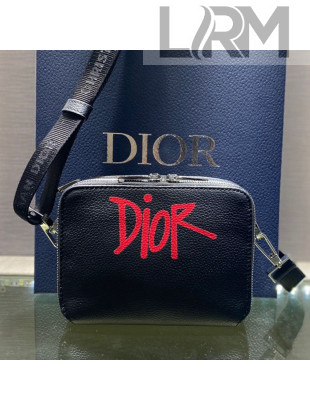 Dior Men's Pouch with Shoulder Strap/Mini Bag Black/Red 2021