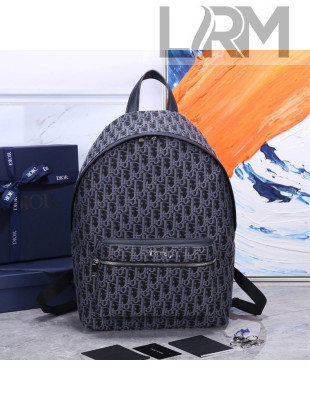 Dior Oblique Canvas Medium Backpack Blue 2021 120228