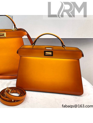 Fendi Peekaboo ISeeU EAST-WEST Bag in Orange Leather 2021